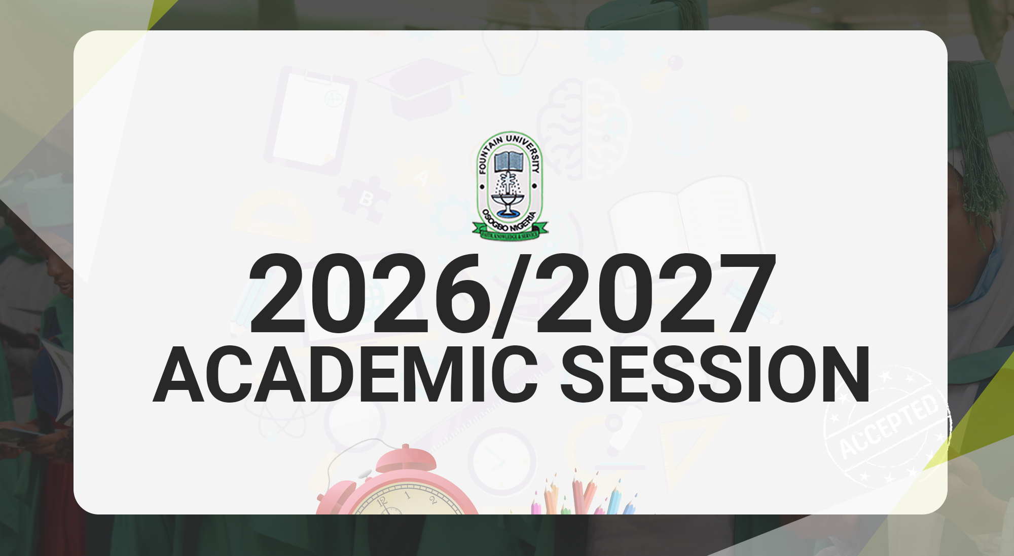 FUO Approves Minimum Admissible Marks for 2026/2027 Admission Exercise